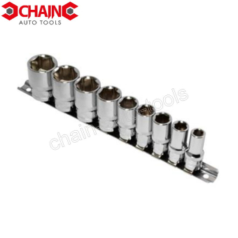 SSS1028L-9PC 3/8"6PT SEMI DEEP SOCKET  SET