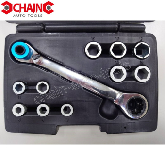 10 IN 1 DOUBLE RATCHETING WRENCH SET