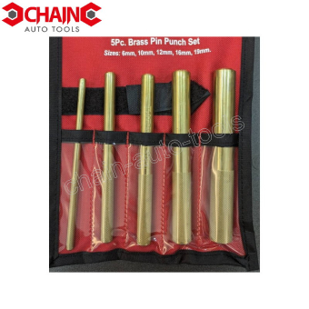 5PC BRASS PIN PUNCH SET