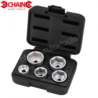5PC 3/8"DR. HEX OIL FILTER WRENCH SET