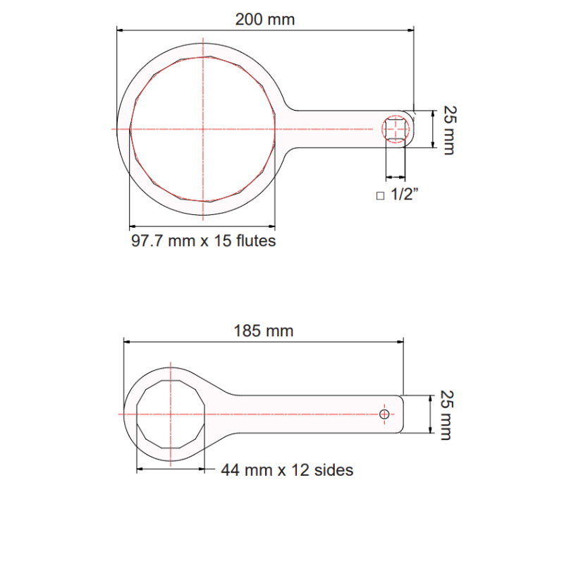 2PC WRENCH SET FOR REMOVING FUEL FILTER AND SENSOR FOR MITSUBISHI 2.5D 2PC WRENCH SET FOR REMOVING FUEL FILTER AND SENSOR FOR MITSUBISHI 2.5D