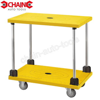 2 TIER PLASTIC TROLLEY