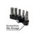 MINI RATCHET WRENCH BIT SET WITH KEY RING - BLACK