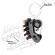 MINI RATCHET WRENCH BIT SET WITH KEY RING - BLACK